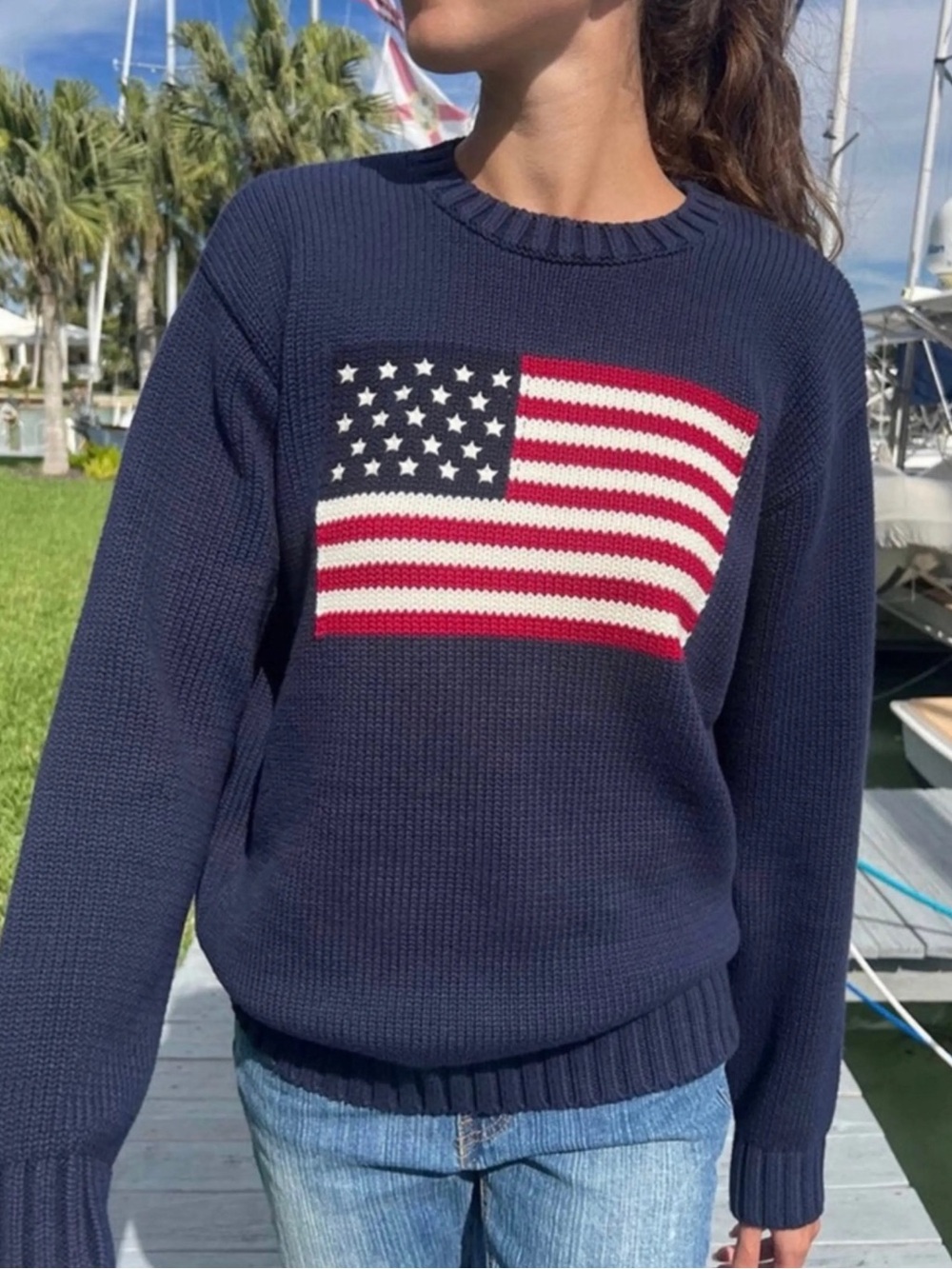Brandy Melville Flag sweater